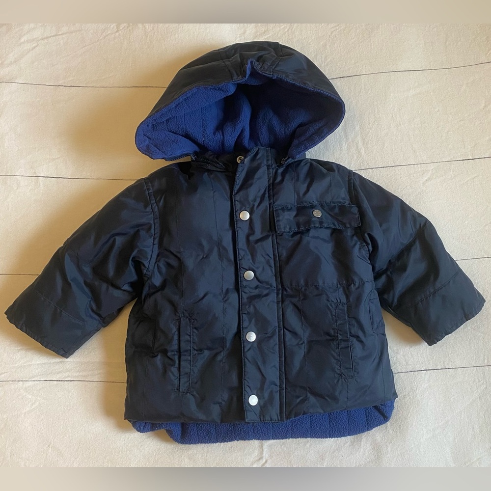 Baby Gap Navy Blue Puffer Coat 18-24 Months